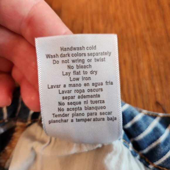 Judy Blue Striped Super Flare Raw Hem Jeans Size 9/29 - Picture 7 of 7